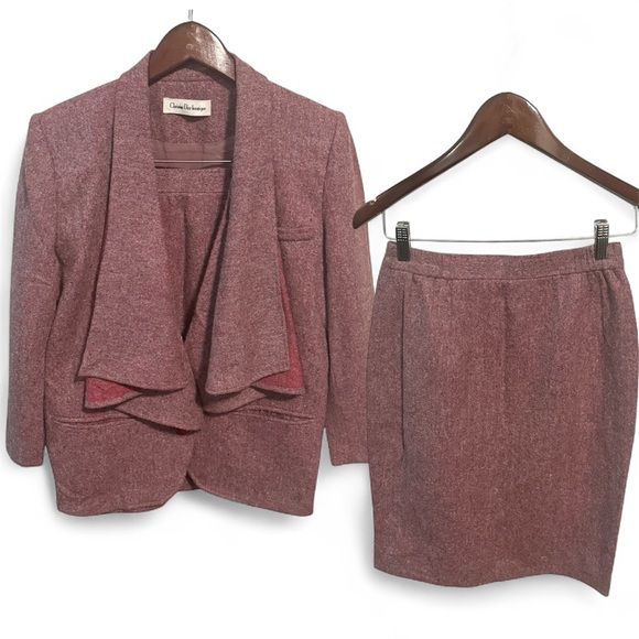 Vintage Christian Dior Boutique Wool Blazer and skirt! - Picture 1 of 11